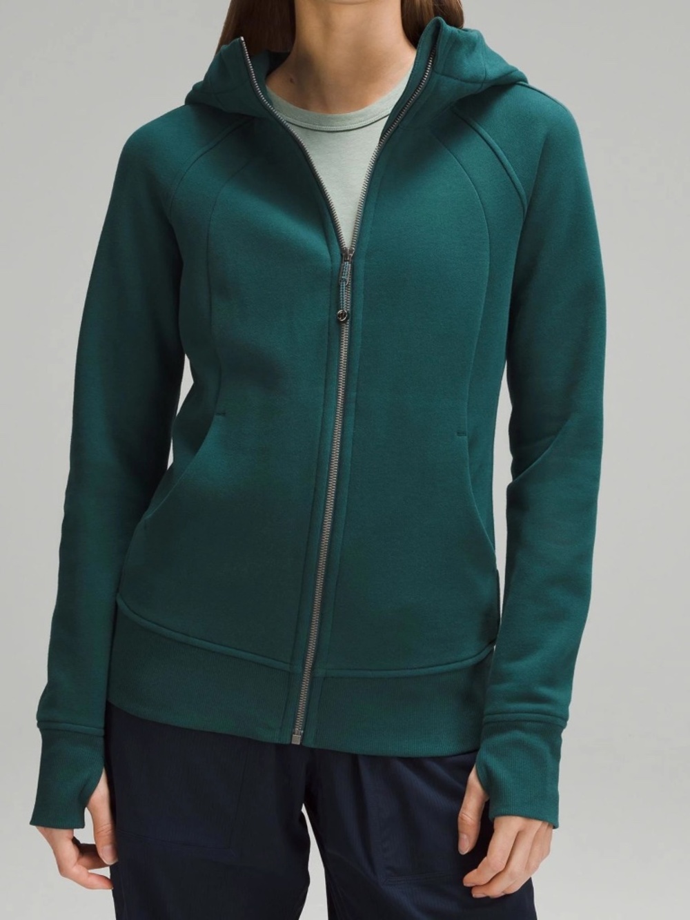 Lululemom Scuba Full-Zip Hoodie | Storm Teal | Size 4